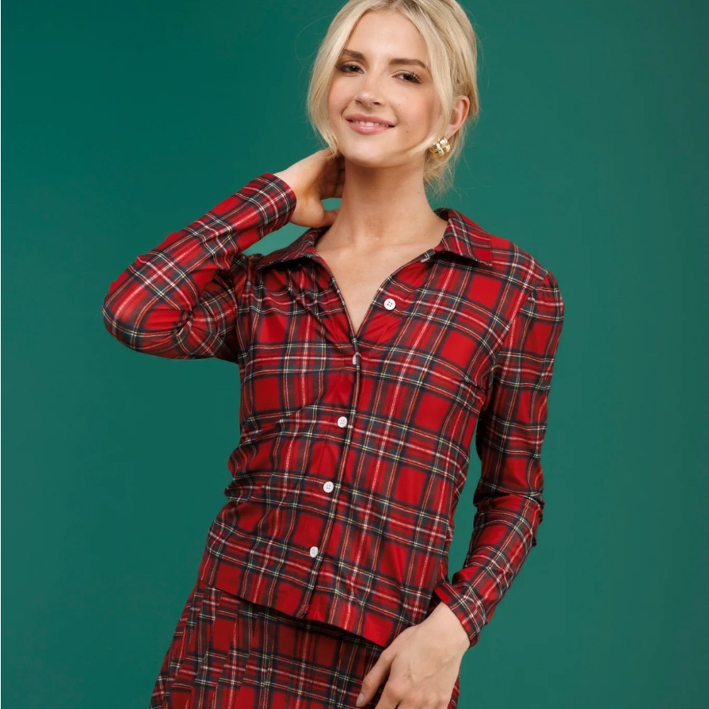 NWT Smith & Quinn The Ezra Top - Merry Tartan Large
